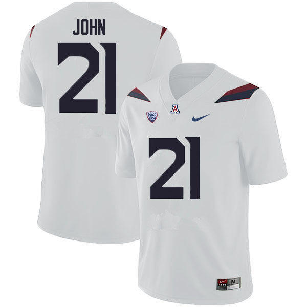 Men #21 Jalen John Arizona Wildcats College Football Jerseys Sale-White